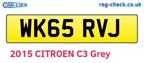 WK65RVJ are the vehicle registration plates.
