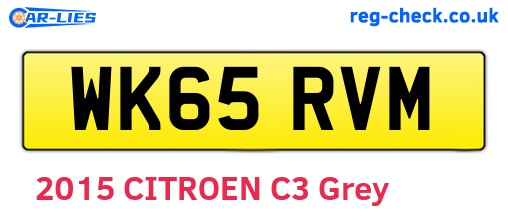 WK65RVM are the vehicle registration plates.
