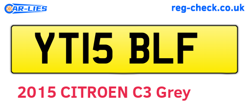 YT15BLF are the vehicle registration plates.