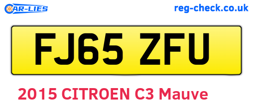 FJ65ZFU are the vehicle registration plates.