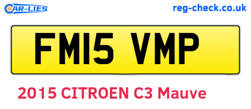FM15VMP are the vehicle registration plates.