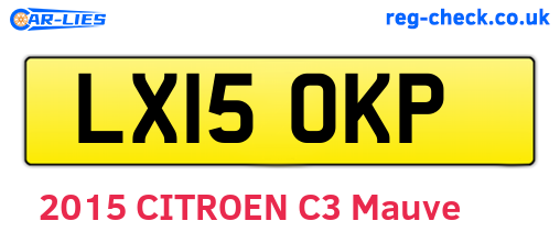LX15OKP are the vehicle registration plates.