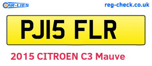 PJ15FLR are the vehicle registration plates.