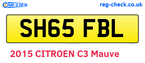 SH65FBL are the vehicle registration plates.
