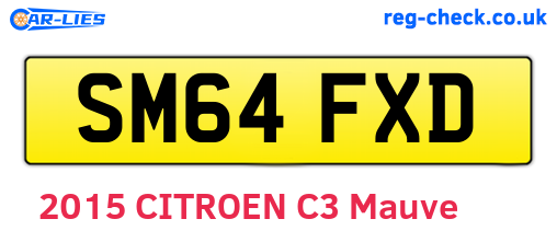 SM64FXD are the vehicle registration plates.