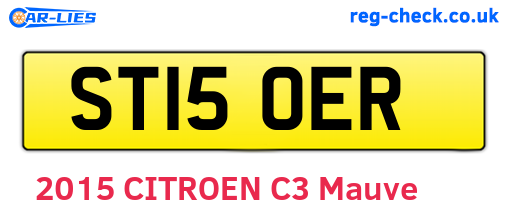 ST15OER are the vehicle registration plates.