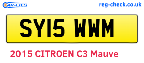 SY15WWM are the vehicle registration plates.