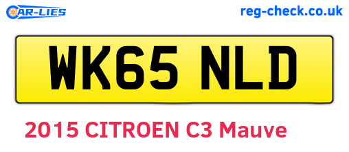 WK65NLD are the vehicle registration plates.