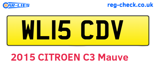 WL15CDV are the vehicle registration plates.