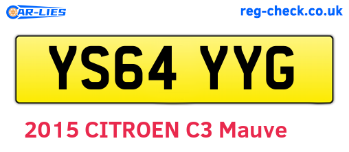YS64YYG are the vehicle registration plates.