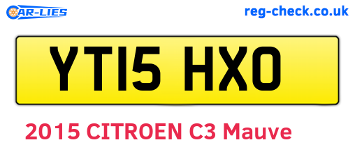 YT15HXO are the vehicle registration plates.