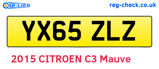 YX65ZLZ are the vehicle registration plates.