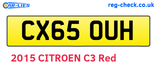 CX65OUH are the vehicle registration plates.