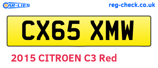 CX65XMW are the vehicle registration plates.