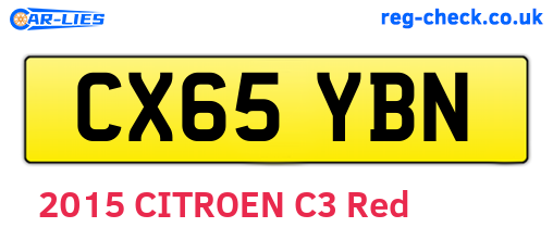 CX65YBN are the vehicle registration plates.