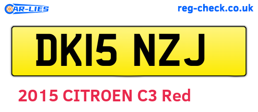 DK15NZJ are the vehicle registration plates.
