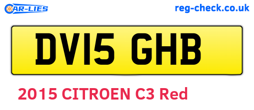 DV15GHB are the vehicle registration plates.