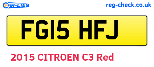 FG15HFJ are the vehicle registration plates.