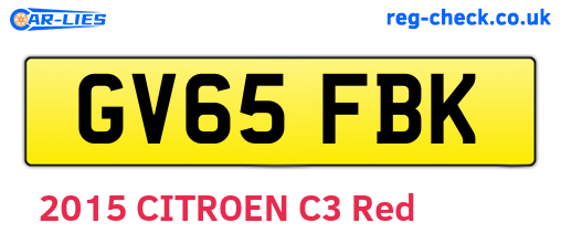 GV65FBK are the vehicle registration plates.