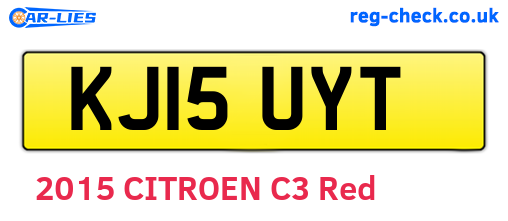 KJ15UYT are the vehicle registration plates.