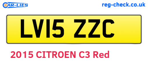 LV15ZZC are the vehicle registration plates.