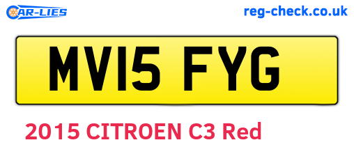 MV15FYG are the vehicle registration plates.
