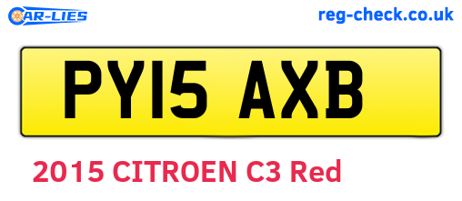 PY15AXB are the vehicle registration plates.