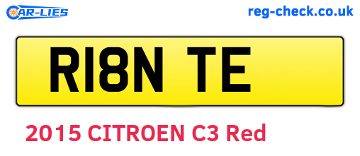 R18NTE are the vehicle registration plates.