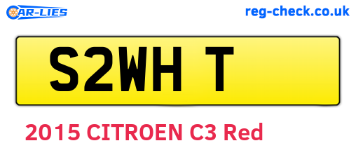 S2WHT are the vehicle registration plates.