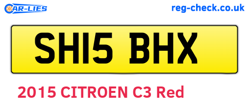 SH15BHX are the vehicle registration plates.
