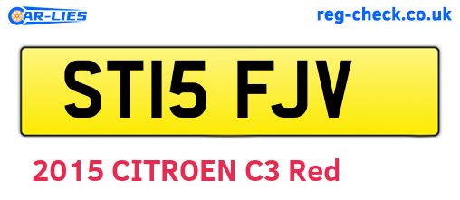ST15FJV are the vehicle registration plates.