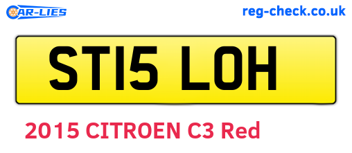 ST15LOH are the vehicle registration plates.