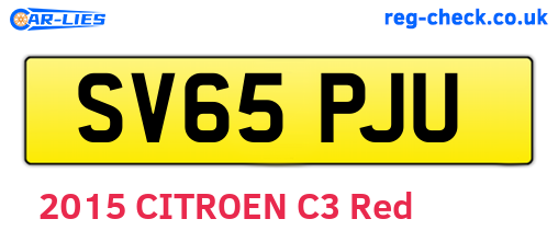 SV65PJU are the vehicle registration plates.
