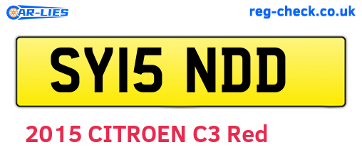 SY15NDD are the vehicle registration plates.