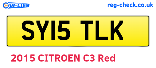 SY15TLK are the vehicle registration plates.