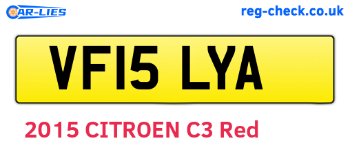 VF15LYA are the vehicle registration plates.