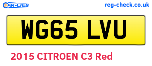 WG65LVU are the vehicle registration plates.