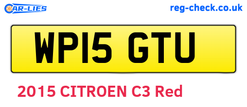 WP15GTU are the vehicle registration plates.