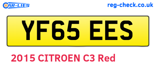 YF65EES are the vehicle registration plates.