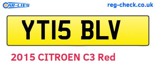 YT15BLV are the vehicle registration plates.