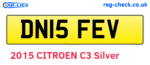 DN15FEV are the vehicle registration plates.