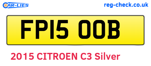 FP15OOB are the vehicle registration plates.