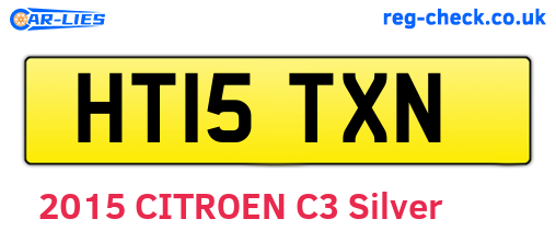 HT15TXN are the vehicle registration plates.
