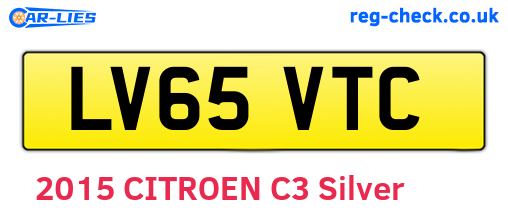 LV65VTC are the vehicle registration plates.