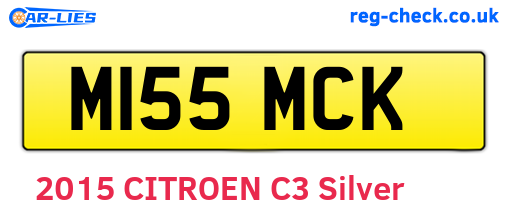 M155MCK are the vehicle registration plates.