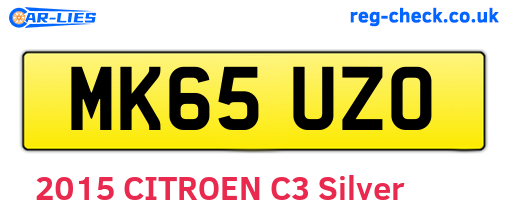 MK65UZO are the vehicle registration plates.