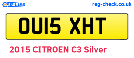 OU15XHT are the vehicle registration plates.