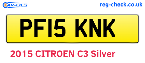PF15KNK are the vehicle registration plates.