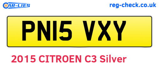 PN15VXY are the vehicle registration plates.