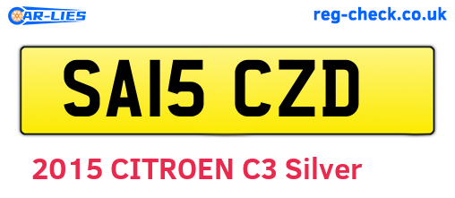 SA15CZD are the vehicle registration plates.